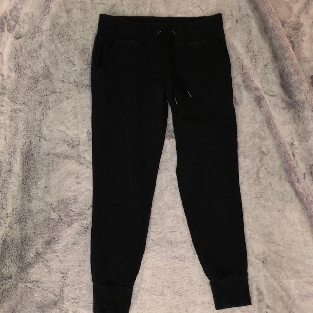 Black Reebok sweatpants